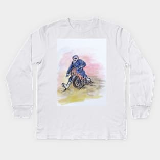 Dirt Bike Racer Kids Long Sleeve T-Shirt